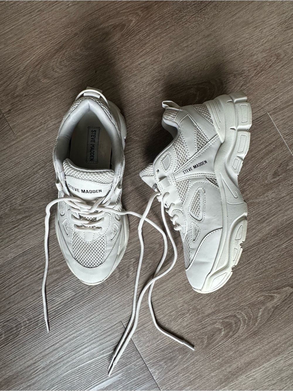 Steve Madden Off-White/Beige Chunky Sneakers